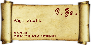 Vági Zsolt névjegykártya